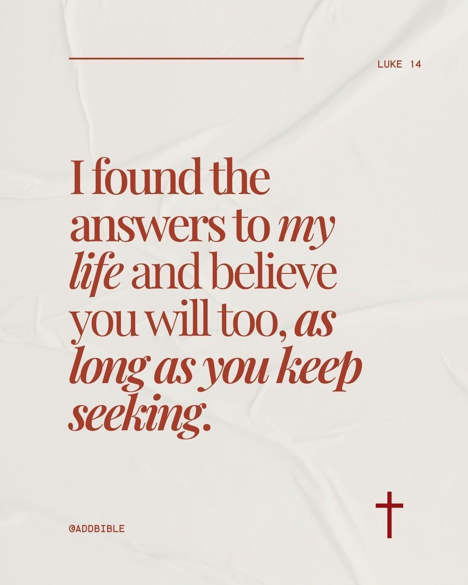 ezraprjct's tweet photo. Keep seeking the answers that only God can provide.
Luke 14 reminds us that a life surrendered to Christ leads to true fulfillment.
Hear today's devotional on ADDBIBLE.
🎧 Listen here: https://t.co/FKtJxVTZ2B
#EzraProject #christian #christianity #jesuslovesyou #comeasyouare https://t.co/bzGO7GDJKk