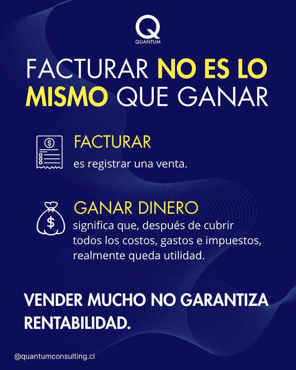 QuantumInd5_0's tweet photo. Facturar más no siempre significa ganar más.

Descubre por qué una auditoría financiera de cierre de mes puede ayudarte a mejorar la rentabilidad y tomar decisiones con información confiable.

En Quantum Consulting convertimos tus números en estrategias para crecer.

#QuantumConsulting #FinanzasEmpresariales #GestiónFinanciera #Contabilidad #EmpresasChile
