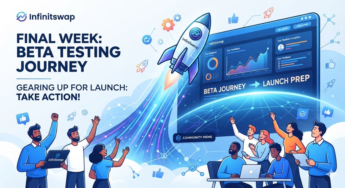 Ubongab79599696's tweet photo. Final week of the @infinitswap beta testing journey! 🛠️
It’s been incredible watching this product evolve through community feedback. 
Time to finish strong, take action, and gear up for what's next. 🚀
Wishing the team the best of luck as they head toward the official launch! 💙 https://t.co/tTVsHHLx51