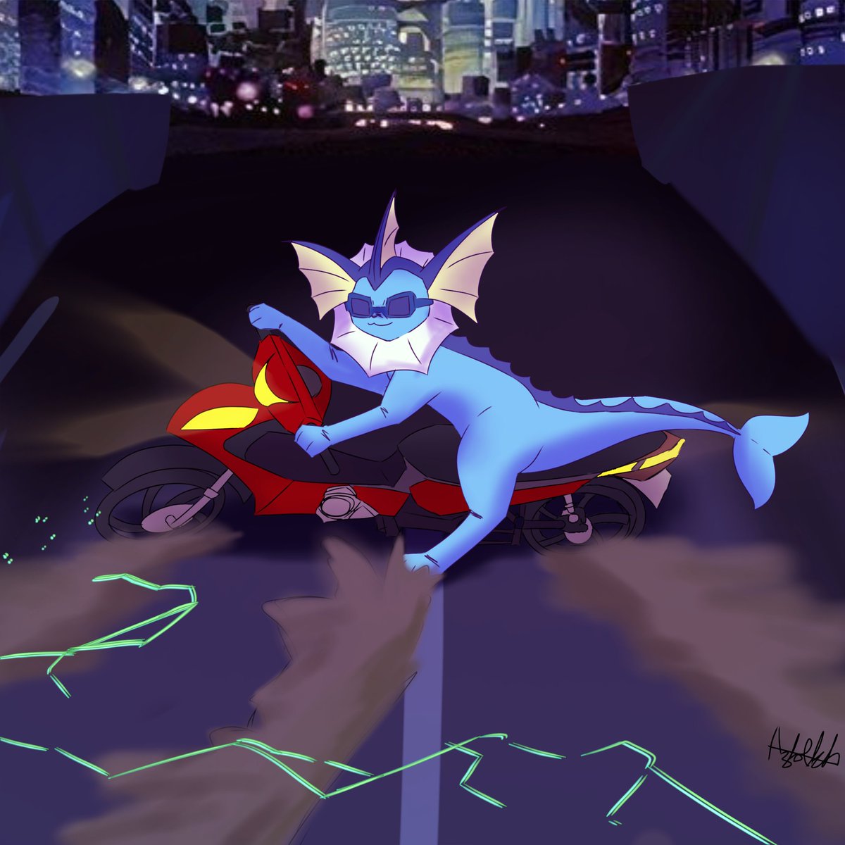 AzbelCh's tweet photo. Un dibujo que debía 

Vaporeon haciendo Akira referencia https://t.co/58ODxWf5Or