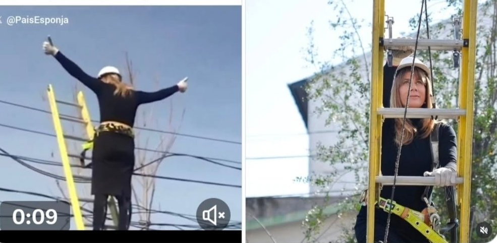 TarquinoPaspala's tweet photo. Mientras hay miles de hogares sin luz a lo largo del país, Ximena Rincón se burla de ellos, simulando estar arreglando el sistema. Con tanta estupidez de esta mujer, parece q tiene los cables cortados.. https://t.co/o629D5o5el