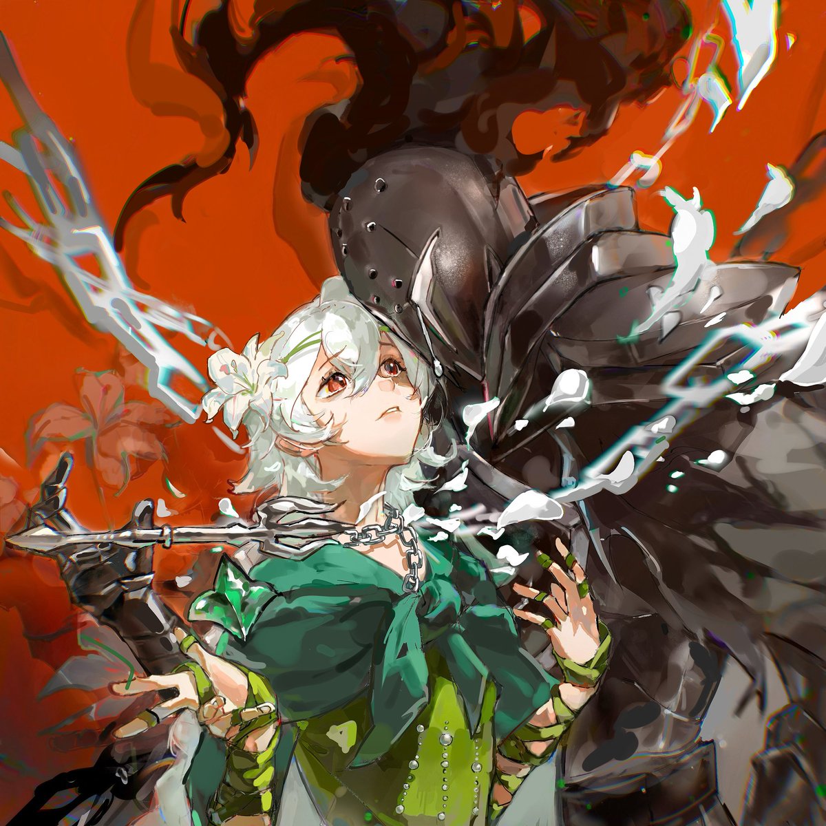 daydreamFish_'s tweet photo. “变得破碎又邪恶的你，又怎么能带给饼干世界自由呢？”

#crk #cookierunkingdom #silentlily https://t.co/oeTg4ZSosl