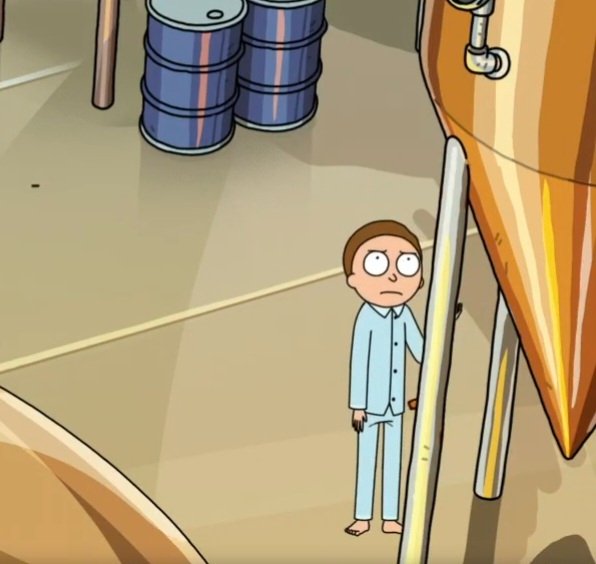 wetn3t's tweet photo. It's kind of interesting how Morty's pjs have always been yellow, his color, until the last time we saw them in the s6 finale. And now, in s9, they're a blue right in the middle of Rick's hair and his sweater. https://t.co/klBAhhAc3h