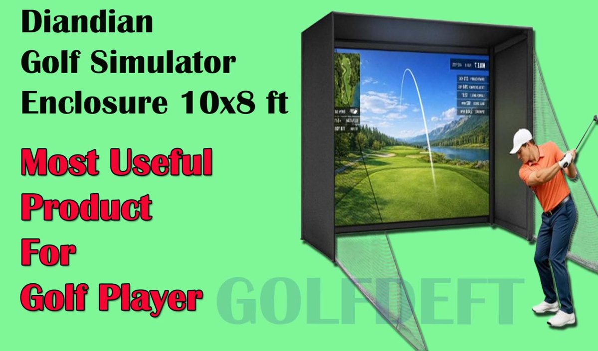 mdraselkhantaj's tweet photo. Diandian Golf Simulator Enclosure 10×8 ft 
#Golf_Simulator #Simulator #Golfdeft https://t.co/ORwhjYdYic