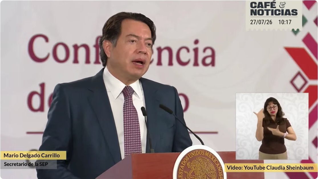 SinEmbargoMX's tweet photo. @DanyBarraganG @JoseyyyJose Sobre lo ocurrido con el reciente examen de admisión, el titular de la SEP, Mario Delgado, dijo que hay comunicación directa con la UNAM para conocer las medidas que se tomen y las medidas en las que puedan apoyar. 

🔴EN VIVO ¬ #CaféYNoticias 
https://t.co/Hskd7mhQi5 https://t.co/JgjOCgn5du