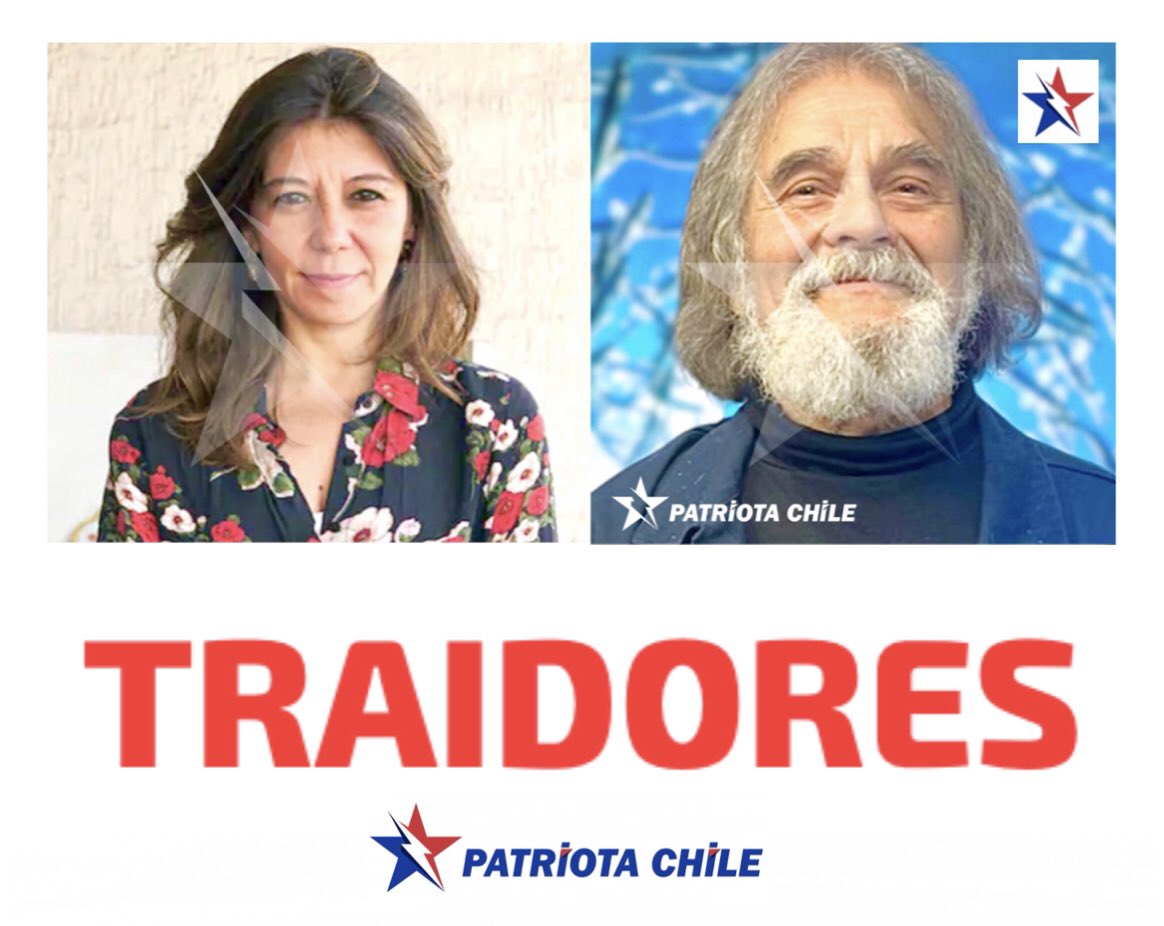 Soubirous_33's tweet photo. 🔴 URGENTE | Patriotas, Estos TRAIDORES son: Juan Carlos Cárdenas y Carolina Rudnick. Escríbale a: contacto@libera.ong General Adolfo Holley nº 133, Providencia, Stgo.  (+56) 9 73990192. Y Econoceanos: Email: ecoceanos@ecoceanos.cl
+56 962258971. Si los ve, Recuérdeselos. RT https://t.co/pGLEgedtbi