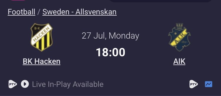 MosesIgho2's tweet photo. 🚨 HÄCKEN vs AIK: Home Fortress Meets a Team on Fire 🔥

👽 Häcken is playing some of the most chaos-heavy, front-foot football in Sweden, while AIK arrives on a hot 3-match winning streak. When two attack-minded sides collide on synthetic turf, the goal markets offer far better protection than the match winner.

👉 No bookmaker fully settled on the winner here, but all agrees on the goals. 

📍 So base on my in-depth analysis and detailed statistical research on this match, my predictions are ✍️ 👇 

📊 Consensus Picks:
⭐ Over 1.5 Total Goals 

❗️ For The Brave:
🎯 Over 2.5 Total Goals 
🎯 Both Teams To Score 
🎯 AIK Double Chance (X2)

🔞 Predicted Correct Scores ⚠️ 
🥇 1-1
🥈 2-1
🥉 1-2
4️⃣ 2-2

📍 My in-depth analytical reasoning supporting these predictions ✍️ 👇 

♻️ Häcken fixtures are averaging a wild 4.0 goals per game this season, boasting 27 goals scored and 22 conceded across their opening 13 Allsvenskan matches.

♻️ AIK travels to Gothenburg brimming with confidence after 3 consecutive victories, scoring in 5 straight road trips and finding real sharpness in transition.

♻️ Häcken are dangerous at home and usually create chances. AIK are in better overall form and have looked more balanced recently. Both sides have enough attacking quality that one mistake can change the game, making the outright result less predictable than the goal markets.

BOOMLUCK ✅✅✅✅✅✅✅