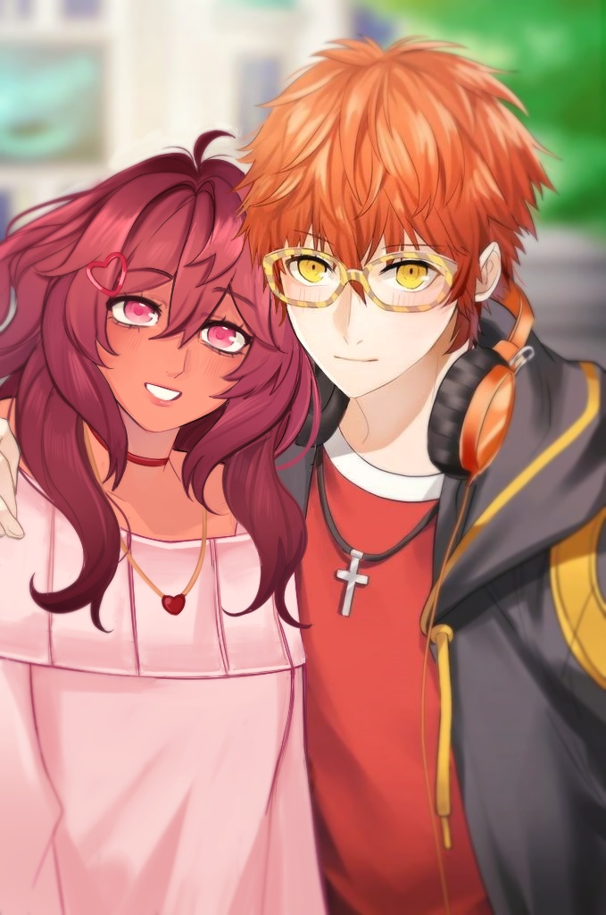 A_little_Aj's tweet photo. We look like a cute couple...♡

Another edit... I'm still not used to seeing them in the exact style of the game... but they look really cute
Saeyi >_<

#yumetwt #mysticmessenger #ocxcanon https://t.co/o9QZEynbFq