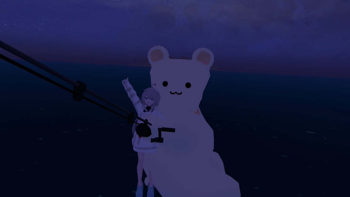 rylee_vrc's tweet photo. #VRChat　
サクマさんと一緒に釣り　楽しんでくれたようで嬉しい
インバースさん、クライさんも一緒だったけど撮れなかった https://t.co/bl21682mU4