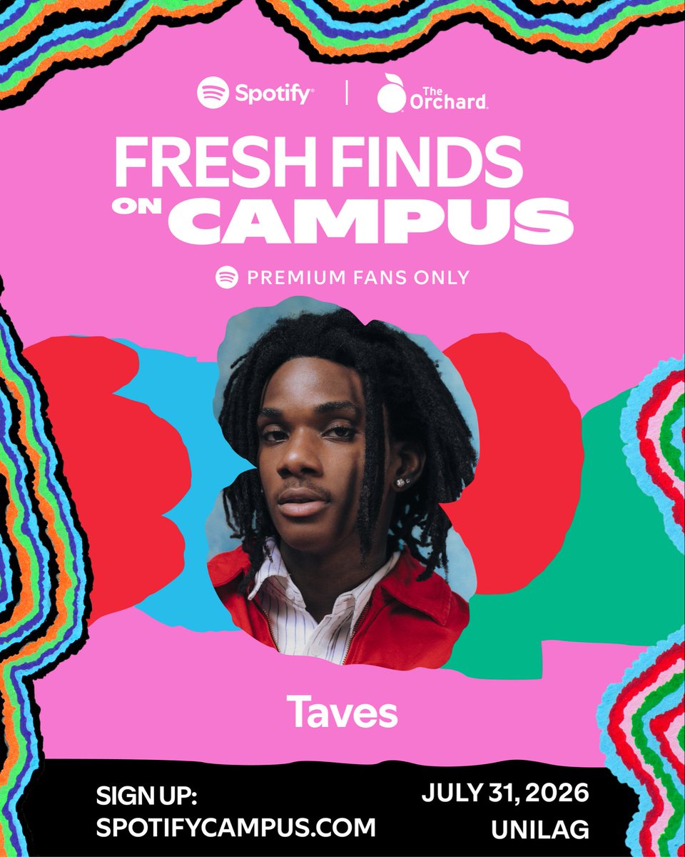 tavesthegreat's tweet photo. POPSTAR coming to a university near you, courtesy of @SpotifyAfrica ❤️⭐️
Are you ready?? https://t.co/bhXLAtU3Qt