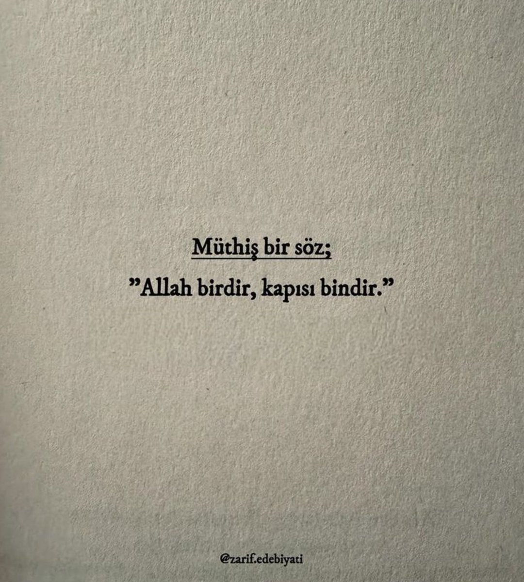 MacitOsman17's tweet photo. Allah birdir, kapısı bindir. https://t.co/XkCJmt1I0l