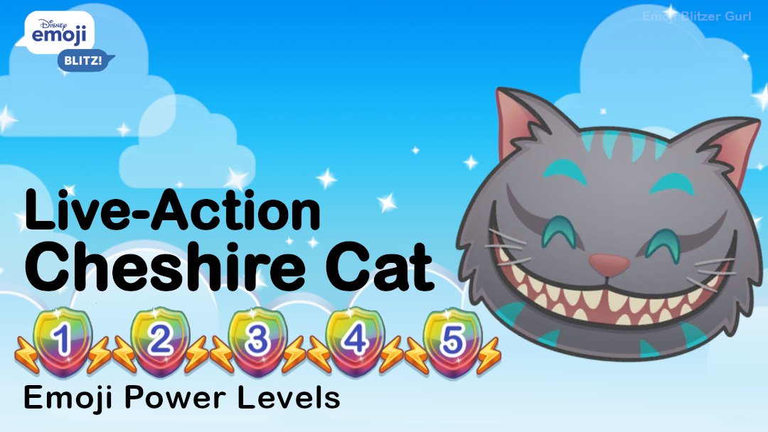 EmojiBlitzer's tweet photo. Check out Power Skills of LIVE-ACTION CHESHIRE CAT (Levels 1 to 5) from Disney Emoji Blitz. 
Video at ▶️ https://t.co/laFNBYyAgV

My YT/IG/TikTok @EMOJIBLITZERGURL. https://t.co/ahpnxytMal