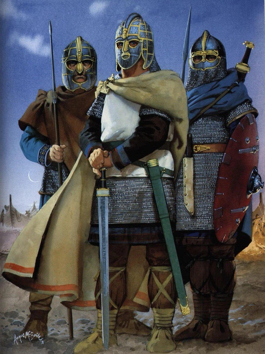 HistoriaJack's tweet photo. The Anglo-Saxons by Angus Mcbride https://t.co/L3QR2X4O5s