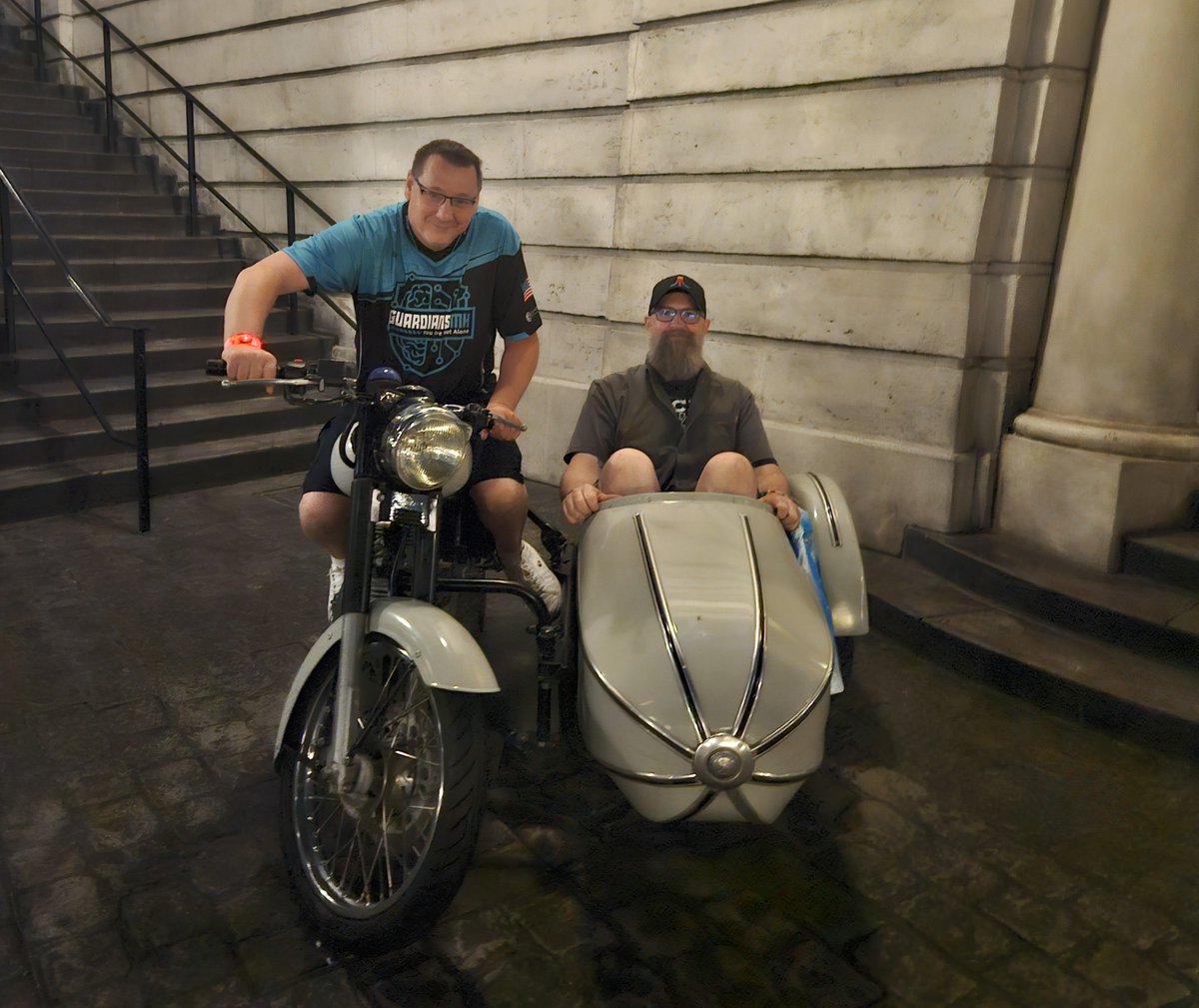 avgjoe227's tweet photo. In the meantime here is me shoved in a side car which was just as comical to see me try and get out of it. https://t.co/mIKNAd39iV