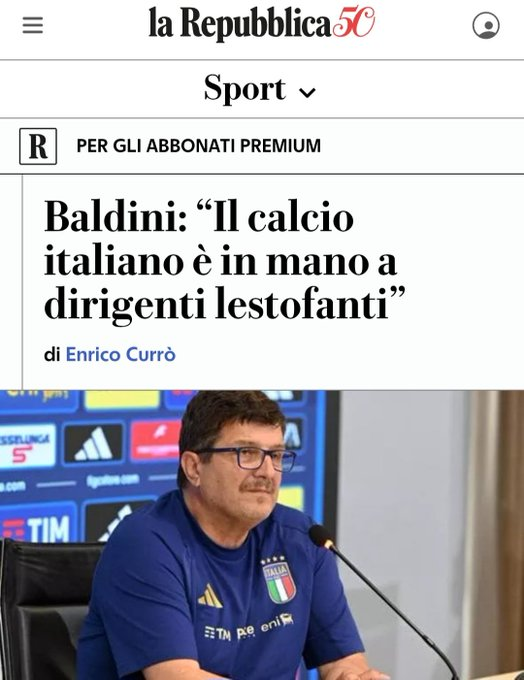 DGJjUVENTINODOC's tweet photo. #figc questo vi ha sputtanato e a ragione grande #baldini https://t.co/kx3ZvzISAH