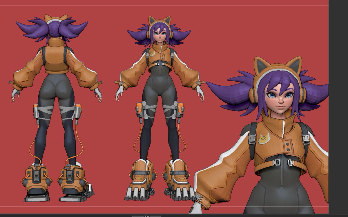 Zura_094's tweet photo. W.I.P Zbrush Blockout Tiger Girl 🐯🐾 https://t.co/YeT93Ztz89