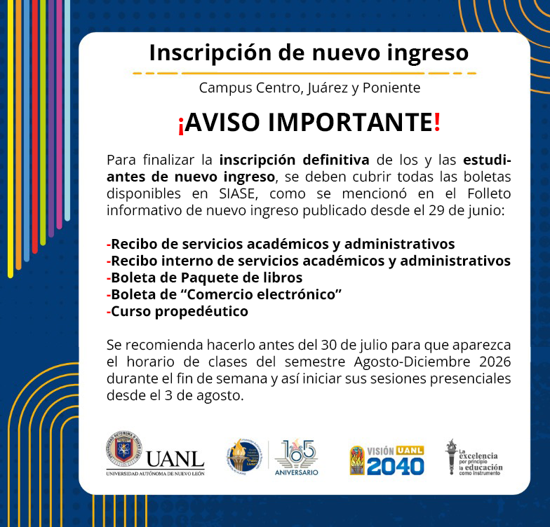 EIPTPL's tweet photo. 🏫 Compartimos el siguiente aviso dirigido a estudiantes de nuevo ingreso de los campus Centro, Juárez y Poniente de nuestra Preparatoria en relación al paso necesario para finalizar la inscripción definitiva al semestre Agosto-Diciembre 2026. https://t.co/VbF8KpDrH3