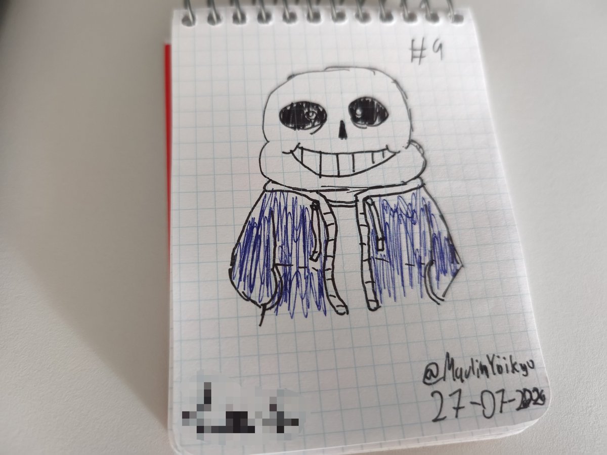 MaulinYoikyo's tweet photo. Doing sketches every day until I run out of pages - Day 9: I'm Sans, the sketchleton.

#Undertaleart #sans https://t.co/QtX1m0g4eU