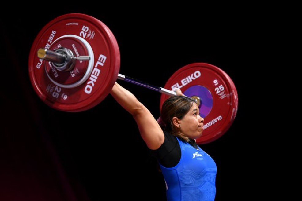 GSVKapoor's tweet photo. Bindyarani gets bronze 🥉in weightlifting🏋🏻‍♀️ #CWG2026 🙌💪🇮🇳 https://t.co/9dMMKtbKSv