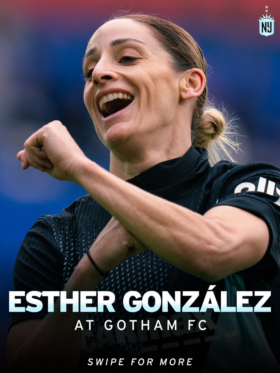 GothamFC's tweet photo. From the match winner in the 2023 @NWSL championship to the brace at Icahn Stadium, you've given us moments we'll remember forever. 

Thank you, Esther! 🩵

Read more: https://t.co/fklInDkRMp https://t.co/H6IWVckpht