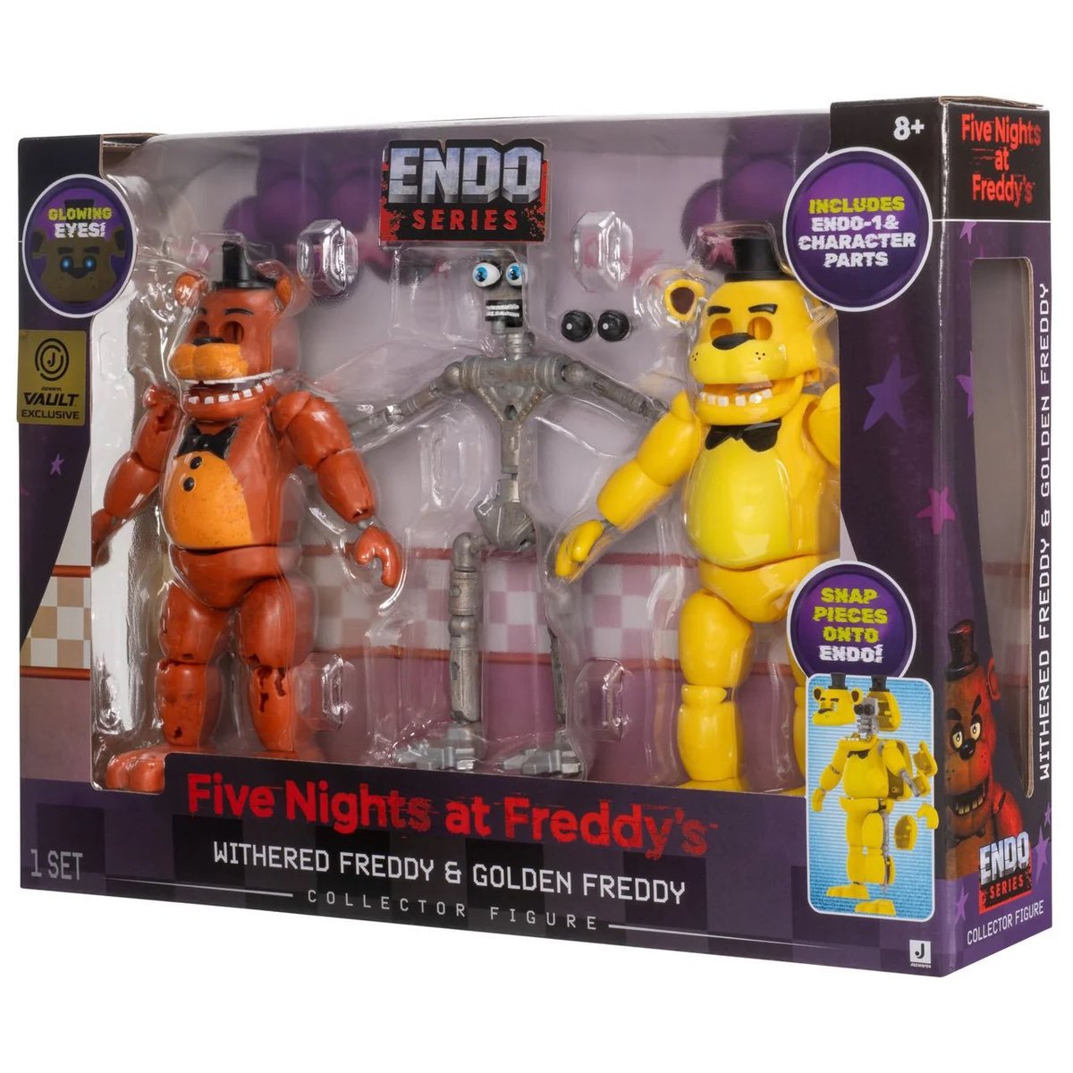 FNAFTimes's tweet photo. A new Golden Freddy and Withered Freddy Endo Series pack has been put on the Jazwares Vault, not yet available to purchase or Pre-Order!

https://t.co/vqssrBn7tr https://t.co/kNS9olxKLO