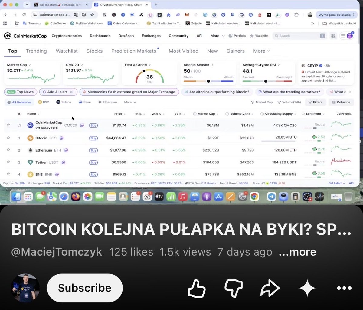 lucas_michalek's tweet photo. Zróbmy update mojego najlepszego wskaźnika.

W styczniu tego roku Maciek mówił o supercyklu - to utwierdziło mnie ze należy shortowac 

Maciej Tomczyk ps. Orangutan zmienił ostatnio pogląd z supercyklu na besse i nowe dołki to może faktycznie warto już redukować shorty.

Ten gość to indykator ze 100% skutecznością. Trzeba po prostu robić na odwrót.