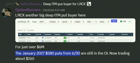 NickenAviva's tweet photo. Just picked up more $LRCX. Feeling good about this one. 🚀 https://t.co/wfhJ8OIVlk