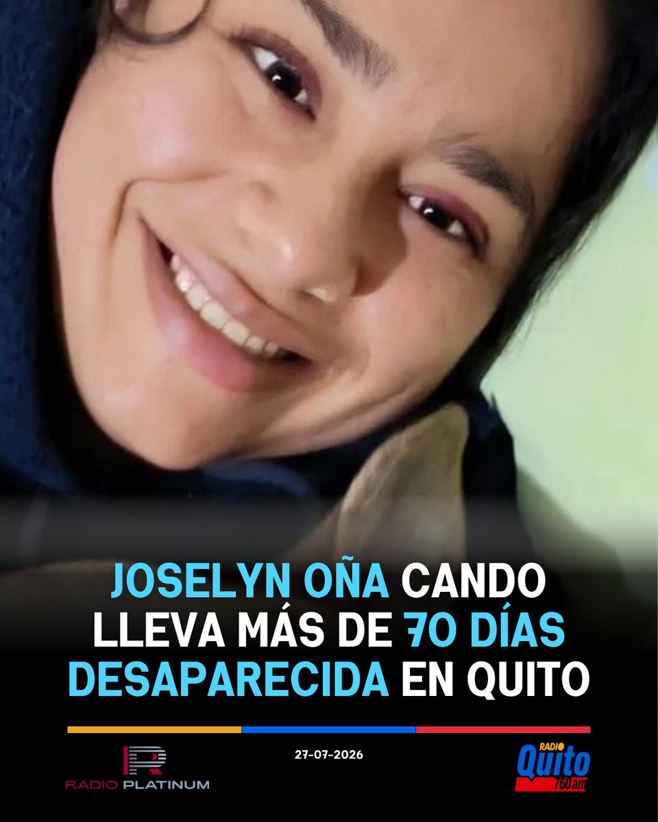 radioplatinumec's tweet photo. Joselyn Elena Oña Cando, mujer de 26 años de edad, lleva 73 días desaparecida en Quito y sus familiares piden a las autoridades intensificar la búsqueda para dar con su paradero. ECUAVISA https://t.co/rvnkv7ade1