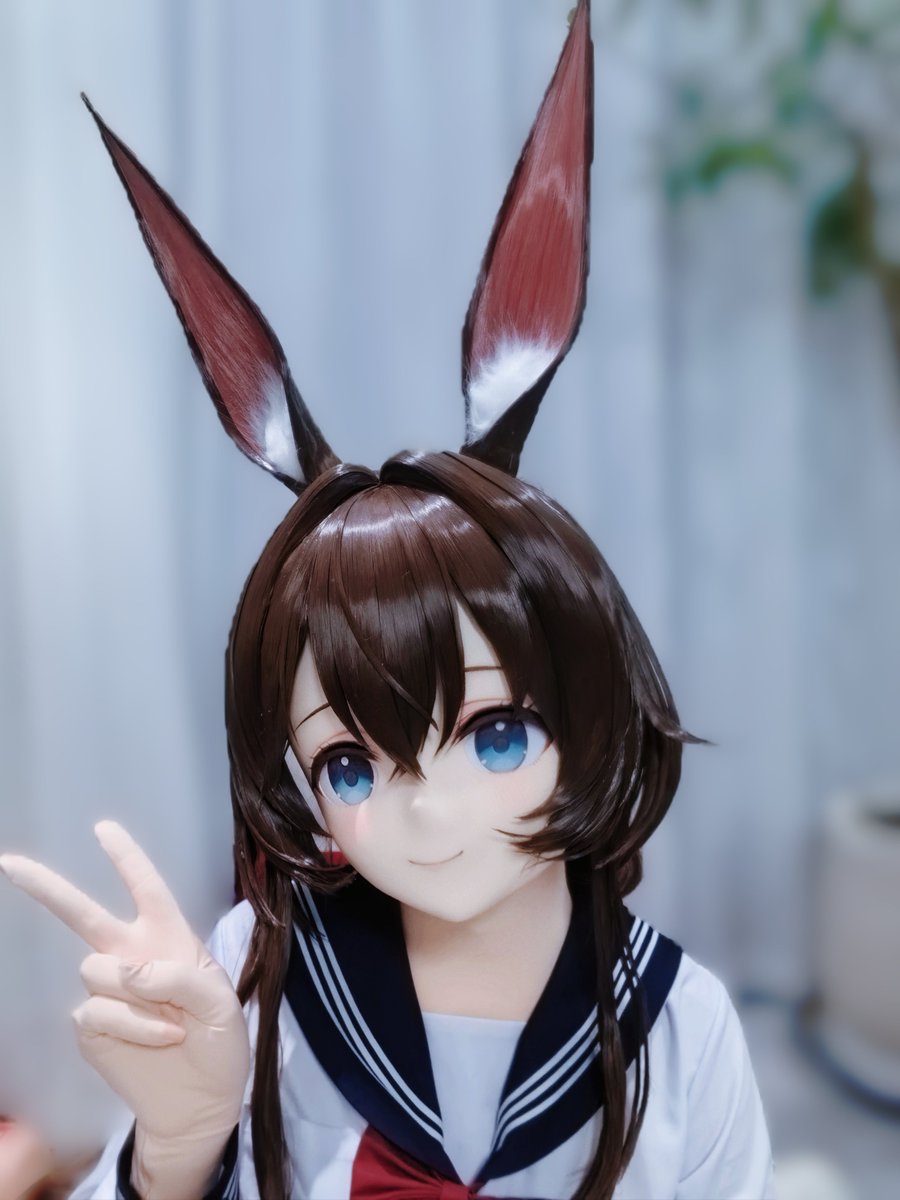 Doll_Chuu's tweet photo. #kig
#着ぐるみ
#kigurumi 
#明日方舟 
#阿米娅 
JK兔 https://t.co/F16pSGyYJx