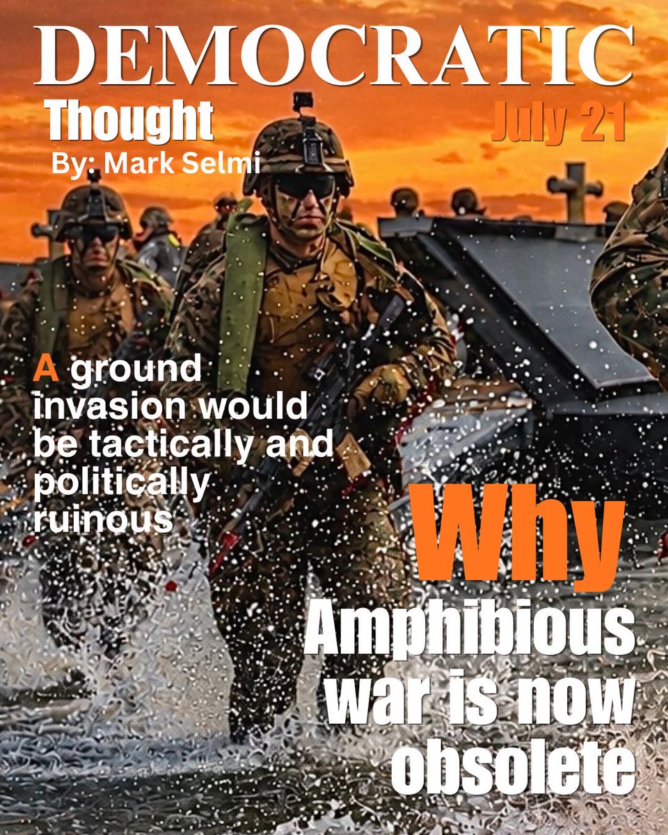 markselmi's tweet photo. To attempt an amphibious assault today is an entirely different endeavor from the past. The battlefield has undergone a shift more profound than the tank’s impact in 1939. https://t.co/YgC5i3Fbpe