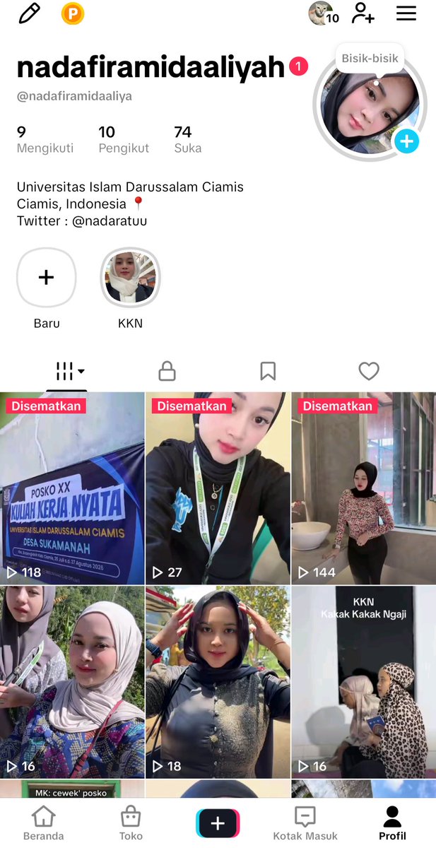 nadaratuu's tweet photo. Guys bantu follow akun tiktok ku yang baru ya 🤗 https://t.co/0EoJu0G85D