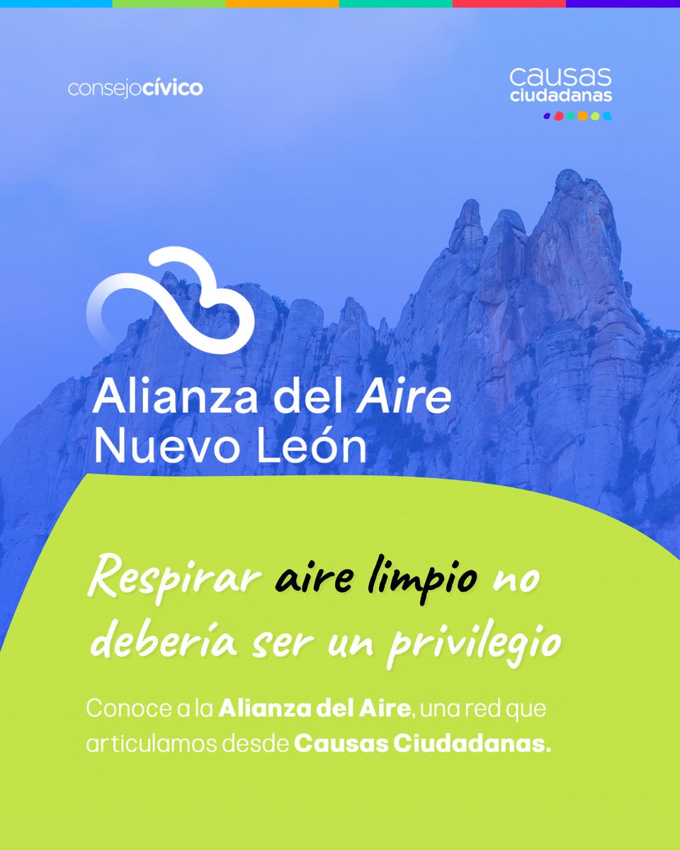 CausasCC's tweet photo. Respirar aire limpio es un derecho.

#CausasCiudadanas #NL #Monterrey https://t.co/LQQxBKeKQd