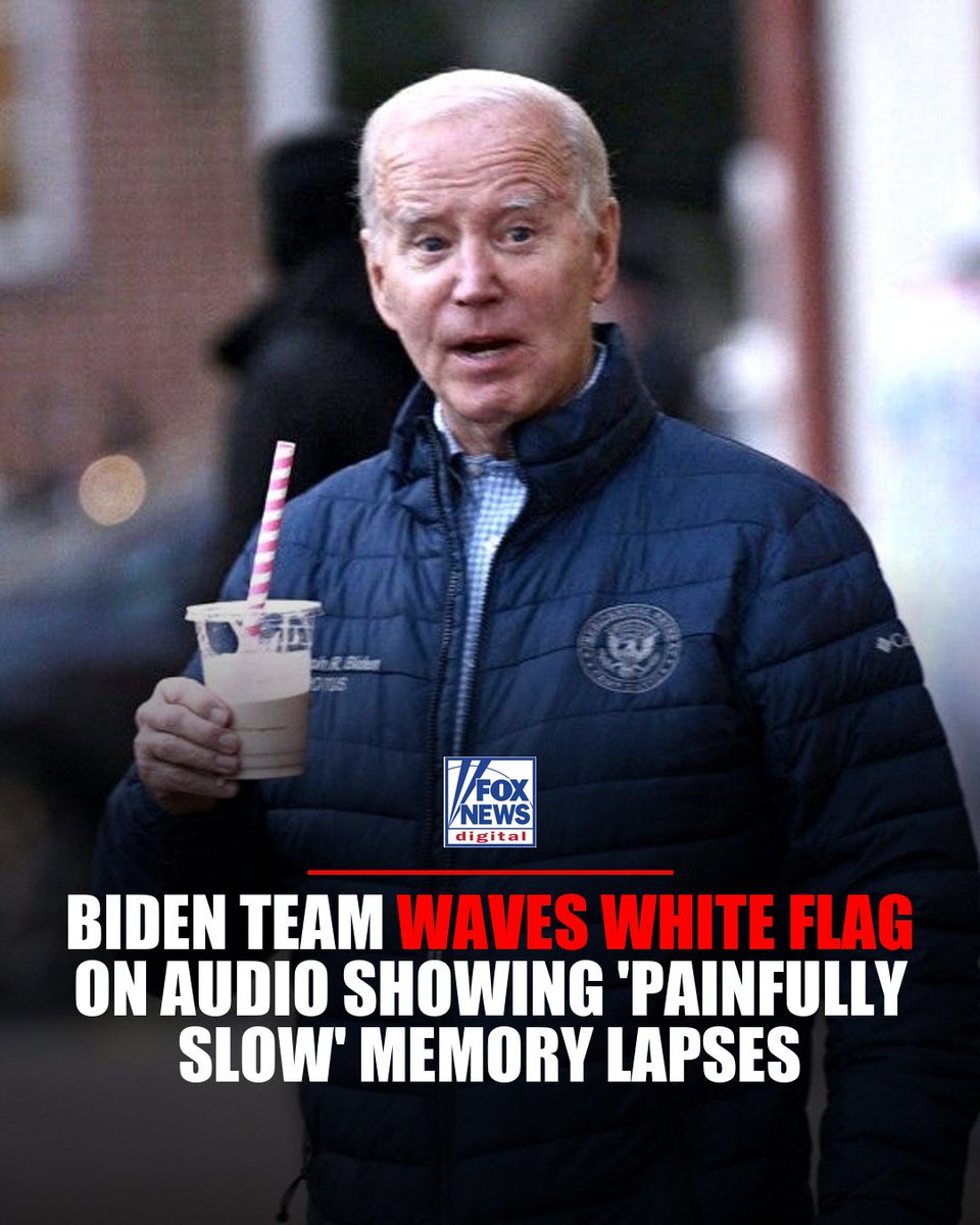 foxnewspolitics's tweet photo. Biden's attorneys wave the white flag in their fight to keep audio recordings from Special Counsel Robert Hur's classified documents probe under wraps — dropping the case and opening the door for the Justice Department to release tapes of Biden's conversations with his memoir ghostwriter to the House Judiciary Committee.