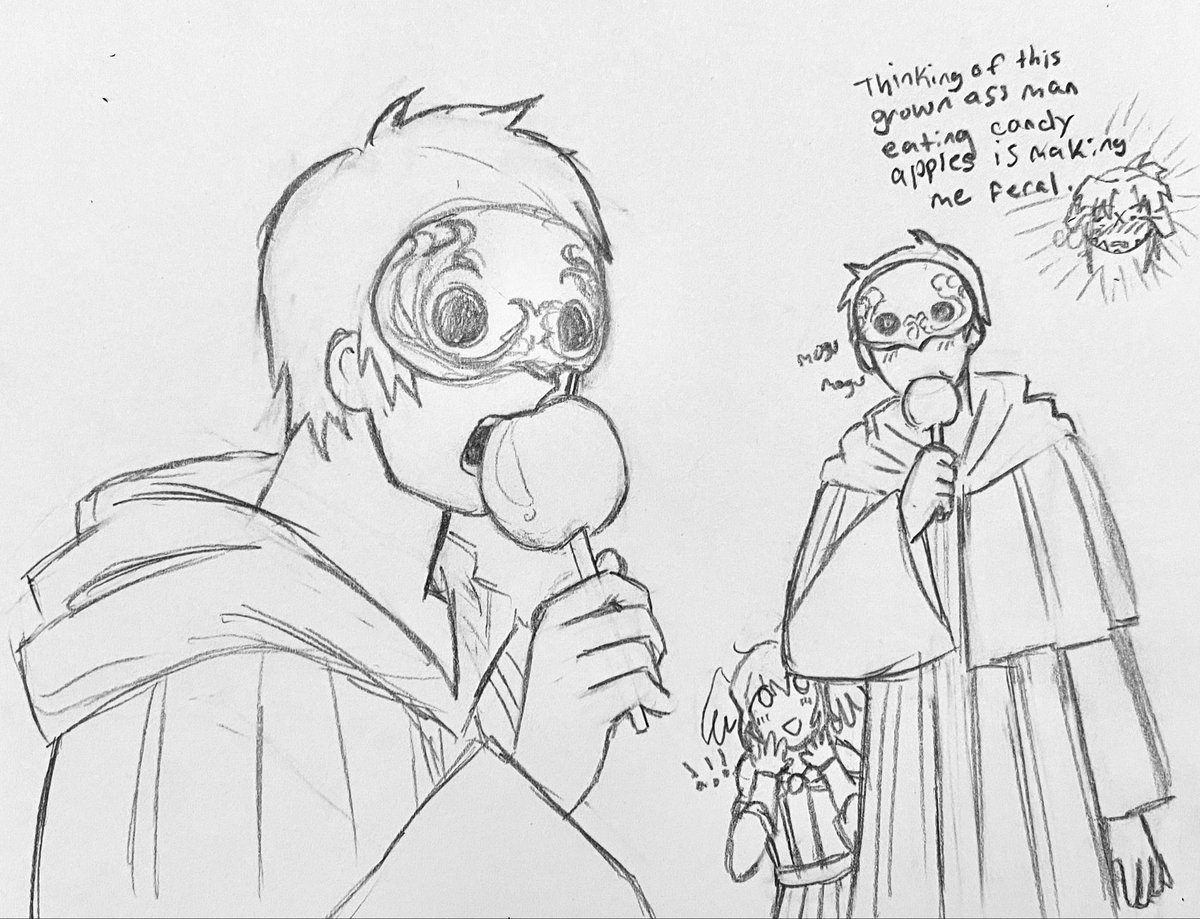 Warrioroflizard's tweet photo. Hermes eating a candy apple https://t.co/mCj6NNZMwX