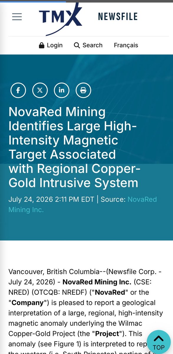sofinick94's tweet photo. THE NEXT COPPER CYCLE WILL REWARD NEW DISCOVERIES.

NRED identified a large magnetic target and 3 porphyry blocks at Wilmac. Four geophysical surveys are planned before initial drilling.

#omegle #HungarianGP $NRED https://t.co/XNP4fVA6EL
