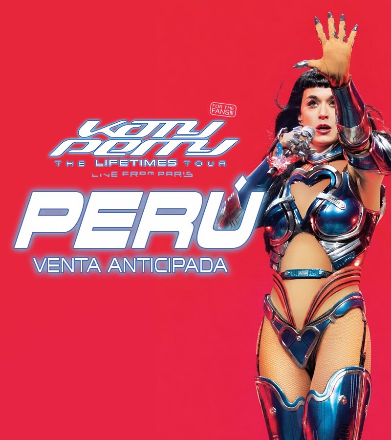 KatyPerryPeru's tweet photo. Ya se encuentra a la venta entradas para el estreno de la película de Katy Perry The Lifetimes Tour Live From Paris en Perú 🇵🇪 

Link: https://t.co/LzwH1jflI4 https://t.co/KDP99WcF0T