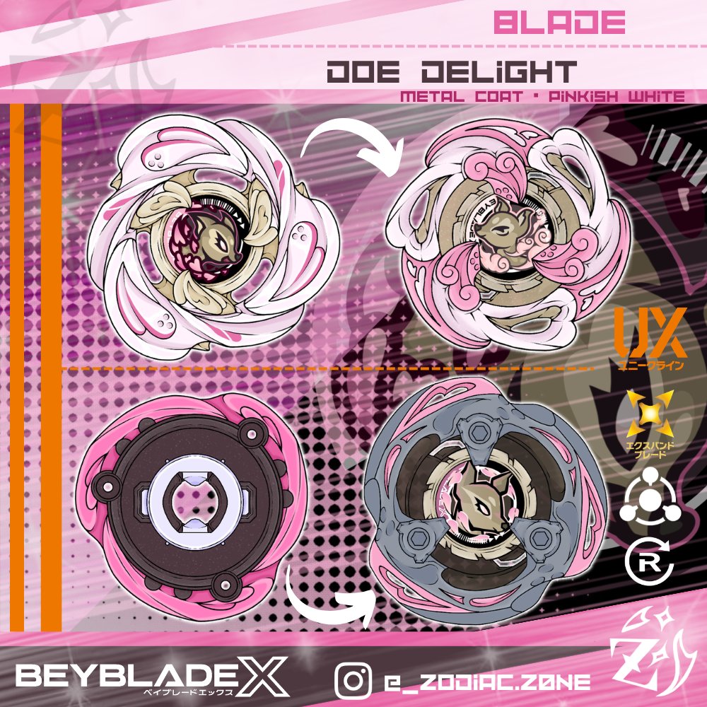 zodiac_z0ne's tweet photo. An Expanded UX Beyblade Concept! - Doe Delight GU
I will now be taking a hiatus..
Commissions are closed for now..
#beyblade #beybladex #digitalart #beybladeart #beybladecustom https://t.co/zJzocFlJ85