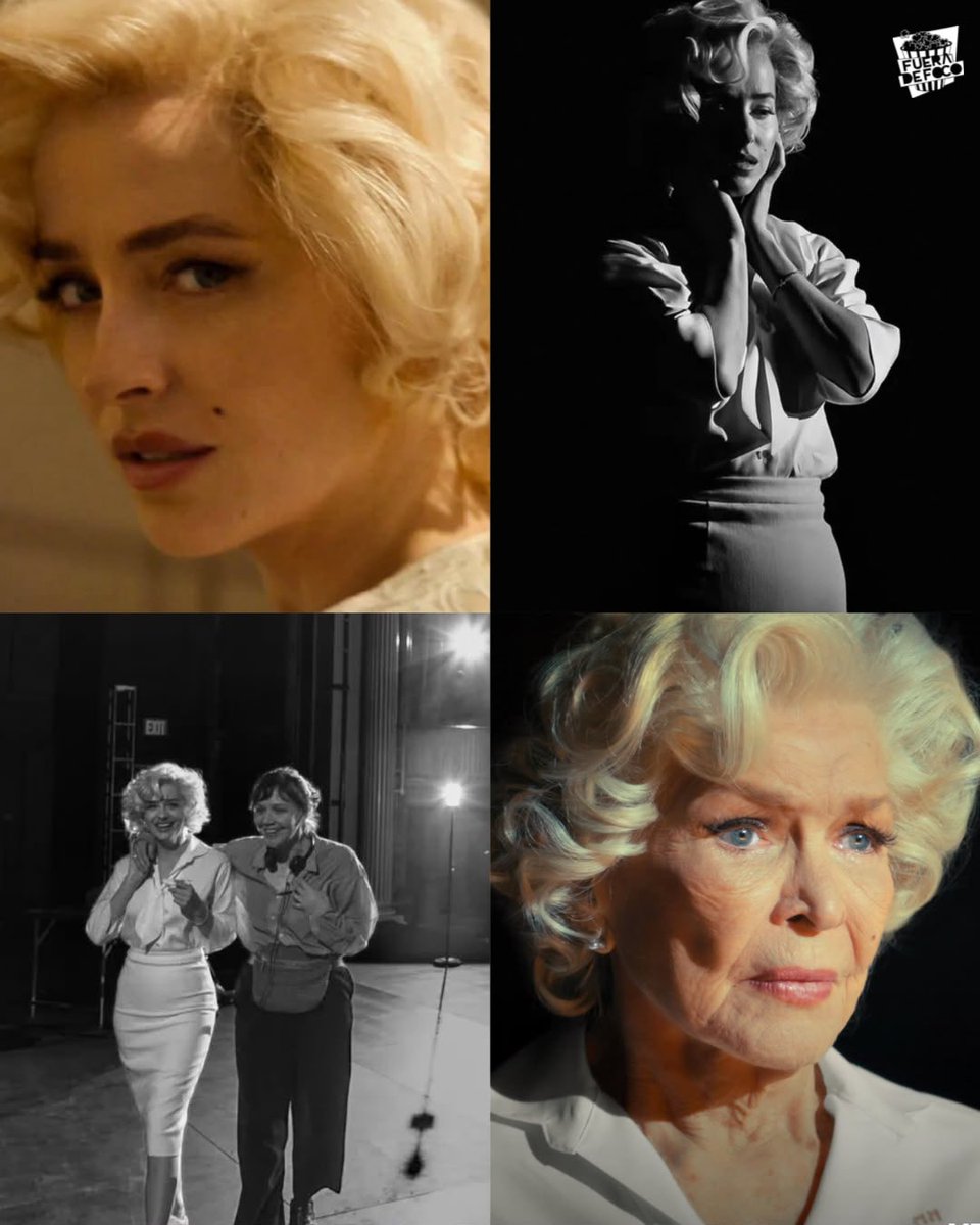 GabyMeza8's tweet photo. ¡CINÉFILOS! 🎬 Tenemos el primer vistazo de FLESH IMPACT, un cortometraje dirigido por Maggie Gyllenhaal y protagonizado por Dakota Johnson y Ellen Burstyn.

La historia imagina un mundo en el que Marilyn Monroe nunca murió. Dakota Johnson interpreta su versión joven, mientras que Ellen Burstyn da vida a la Monroe de mayor edad. El proyecto conmemora el 100º aniversario del nacimiento de la actriz y formará parte de la selección oficial del Festival de Cine de Venecia.