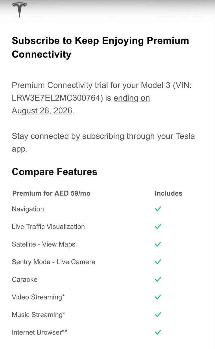 FraudSanyasi's tweet photo. @Tesla @TeslaEmirates @elonmusk People who paid for FSD years ago and are still waiting for it should perhaps get Premium Connectivity complimentary until FSD is available. Feels like a fair gesture 🙂 https://t.co/p2gsxVk2RH