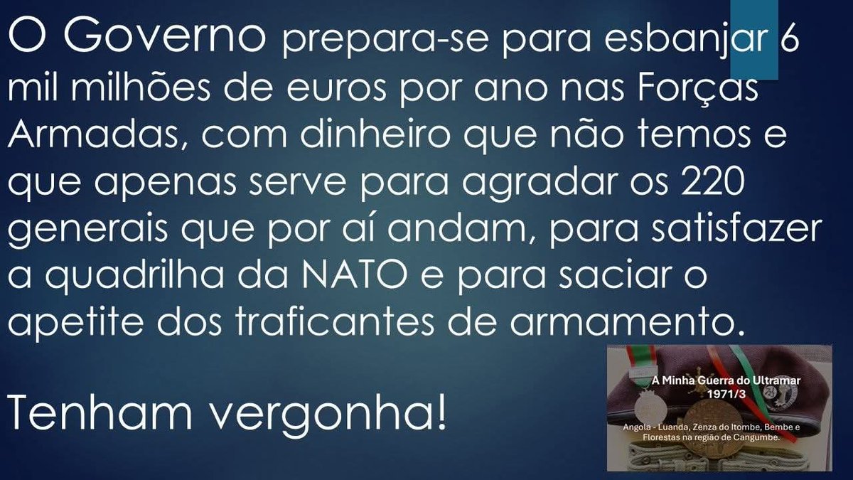 Manueldois's tweet photo. @Exercito_pt Que o Governo tenha a coragem de seguir o exemplo da Espanha e que  Decrete a criação de uma UME - unidade militar de energência e ponha os 14.000 magalas do Exercito, a combater os incêndios ao lado dos bombeiros e a participarem em todas as outras situações de emergência ! https://t.co/WQ58BYDvDf