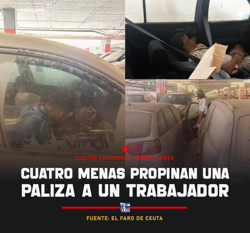 invadidos_com's tweet photo. 🔴 #ÚLTIMAHORA | Cuatro MENAS le pegan una paliza a un trabajador del Centro Comercial Parque Ceuta en el parking del edificio.

Pruebas demuestran que algunos MENAS duermen en coches abandonados en ese parking.

No hay mucha información sobre el estado de salud de la víctima. https://t.co/QOHCyL6F0F