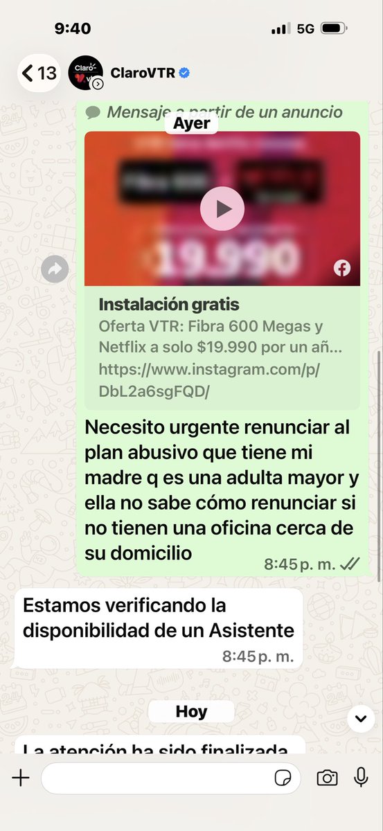 ClaudioPasarela's tweet photo. @VTRChile Cuando uno necesita reclamar, pedir soluciones es imposible que esta empresa te conteste, y cuando lo hacen te contestan en Maracaibo, pero para vender algo son lo mejor del mundo. #abuso #Abusodelsistema @DNDConsumidor @difamadores https://t.co/Y5vtwRpDZS