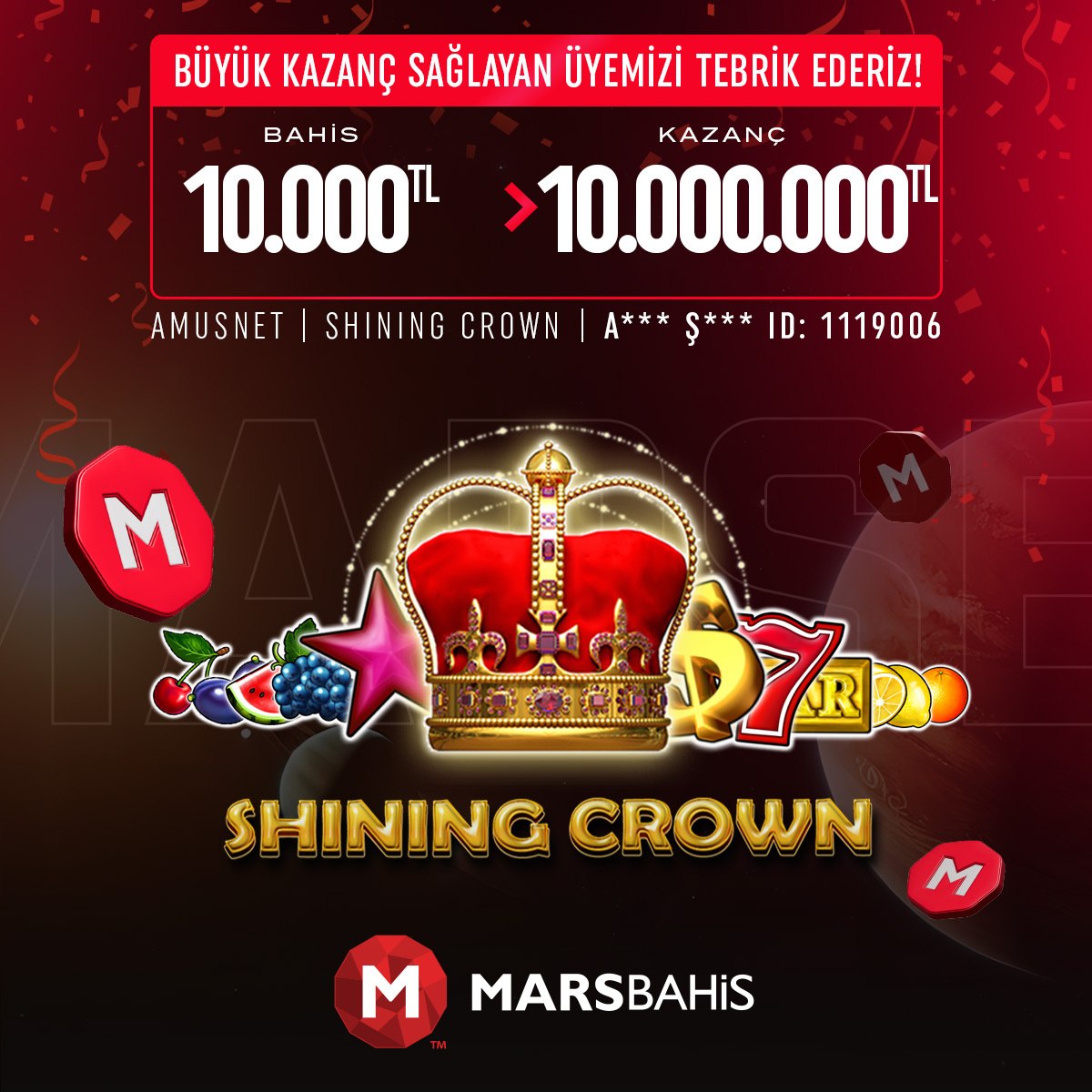 panoslotmax's tweet photo. 🎉 BÜYÜK KAZANÇ SAHİBİNİ BULDU!

💰 10.000 TL BAHİSLE 10.000.000 TL KAZANÇ!

👑 SHINING CROWN'DA DEV ÖDÜL HEYECANI!

🔥 SIRADAKİ BÜYÜK KAZANAN SEN OLABİLİRSİN!

🍀 ŞANSINI DENE, KAZANÇ FIRSATINI YAKALA!

Giriş - https://t.co/J5wAu9jKcY https://t.co/URlOB9sMbH