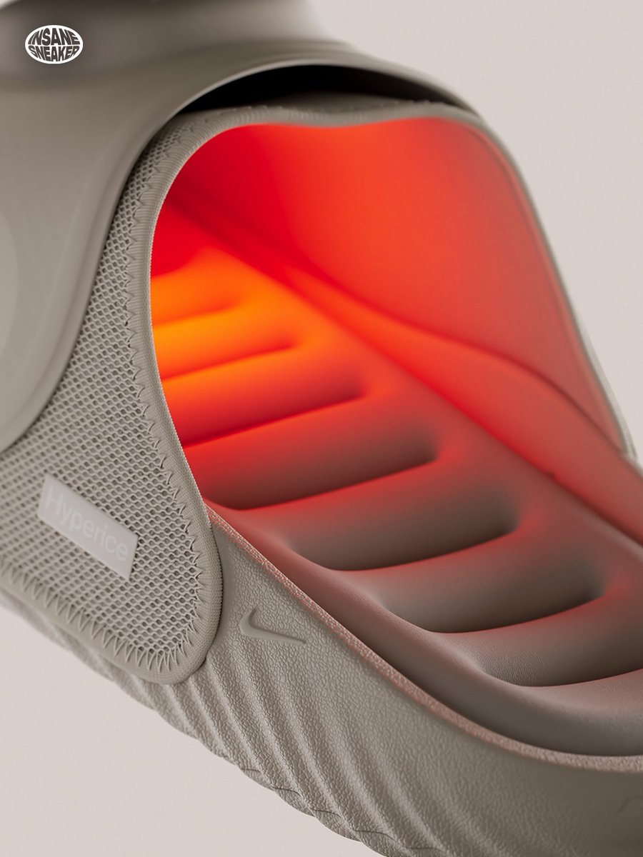 insanesneaker's tweet photo. FIRST LOOK: Hyperice x Nike Air Zoom Hyperslide That Heats and Massages Your Feet ♨️

• September 29th
• $250 https://t.co/sUXXspYREf