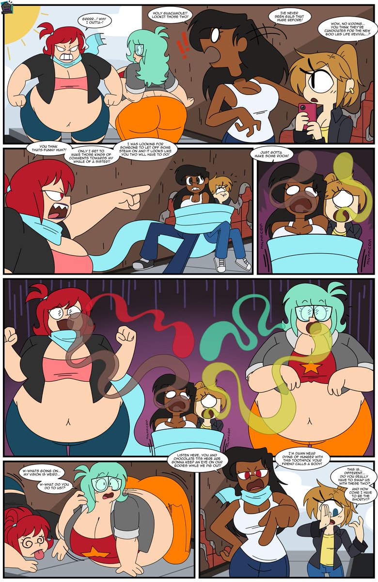 dezzy_draws's tweet photo. Art Trade - @LWBAfterDark 

Emmie has a hard time keeping comments to herself, the moment she saw two larger-than-life gals cross her pass she just had to blurt something out! 

Lauren isn't one to let comments like that slide, so she decides to give them a perspective shift! https://t.co/y1nIeW1uKM