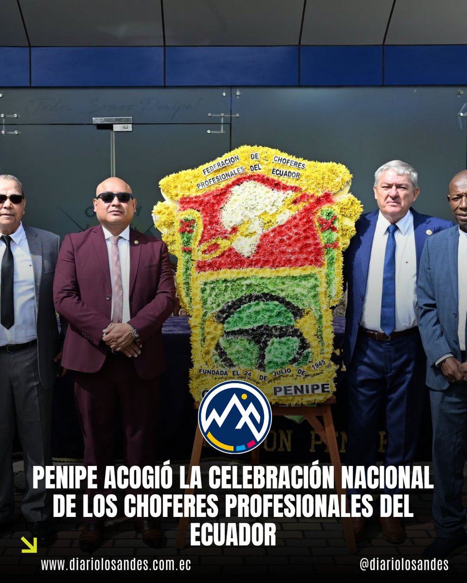 andesdiario's tweet photo. #Penipe | El cantón fue sede de la conmemoración por los 81 años de la Federación de Choferes Profesionales del Ecuador y del XXXIX Congreso Nacional Extraordinario de Sindicatos de Choferes Profesionales.
📲https://t.co/5hdrfEe51G https://t.co/kK3eri2Yqe