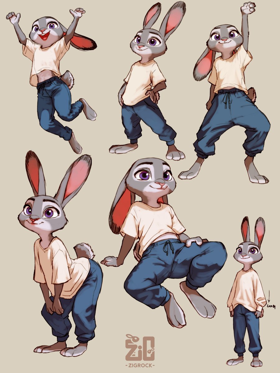 zigrock_brony's tweet photo. Since Judy wearing oversized clothes seemed to be a hit in my last post, I decided to draw her again!🐰 https://t.co/Nwt0NHMqVl