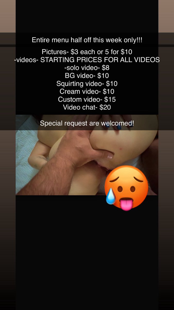 BethGoddess21's tweet photo. 50% off OF
50% off entire menu!!!

https://t.co/CPhGPh1iUr

#fypシ゚viral #spicypage #OF #content #JossGawin https://t.co/yNjDt1PadV