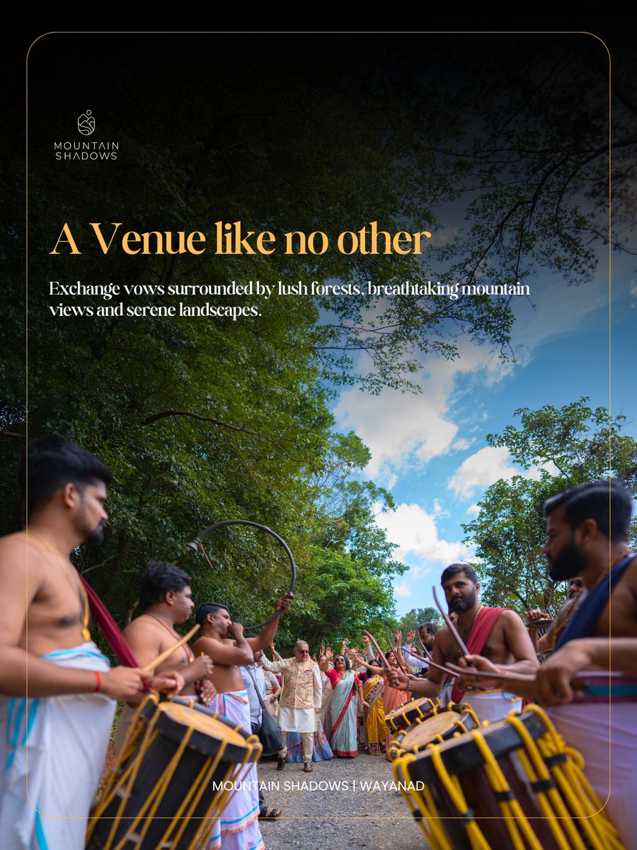 ShadowsWayanad's tweet photo. Wayanad is where your forever begins. 💍✨

Surrounded by misty mountains, serene lake views, elegant venues, authentic Kerala cuisine, and warm hospitality, Mountain Shadows Resort transforms your destination wedding into an unforgettable celebration. https://t.co/amNeRNXm6H