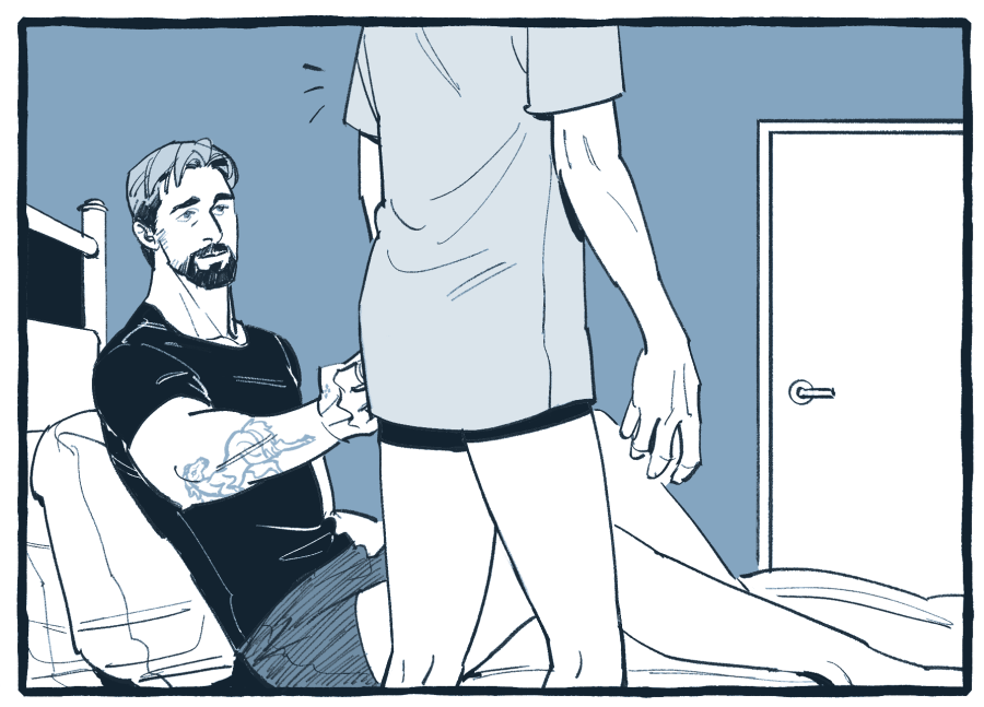 rssssoth's tweet photo. #sixgrace 4 panel comic "Knock knock" https://t.co/0pTSeogeRx